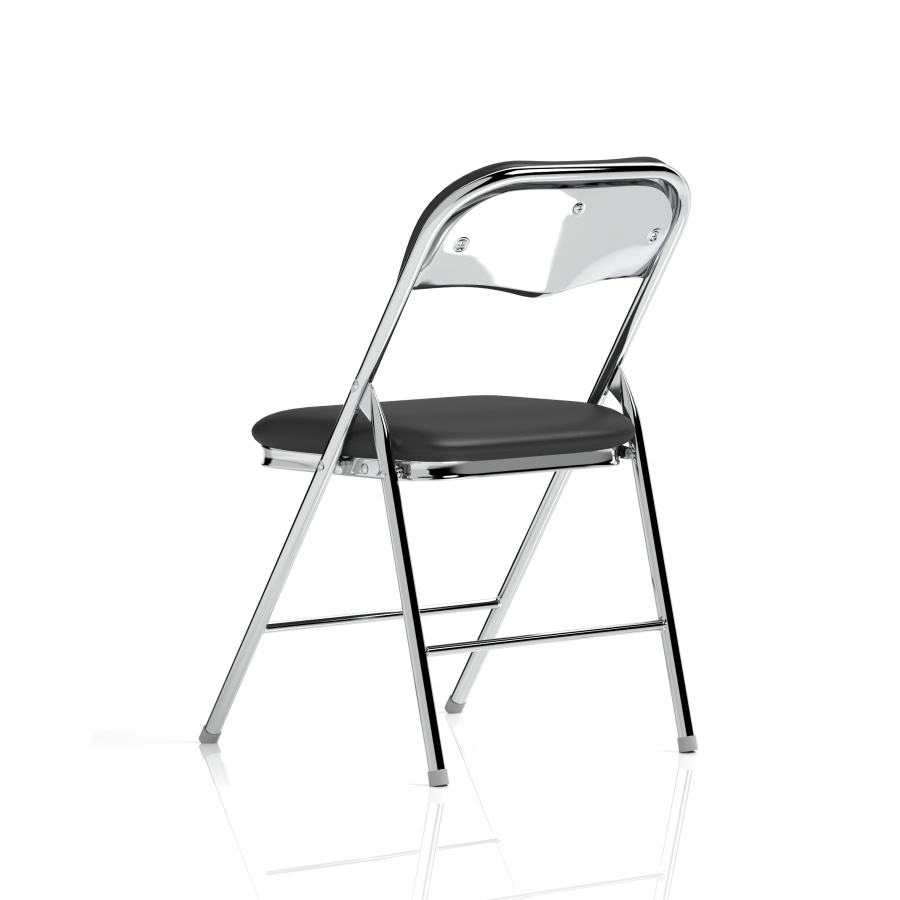 Sicily Black Polyurethane Folding Chair