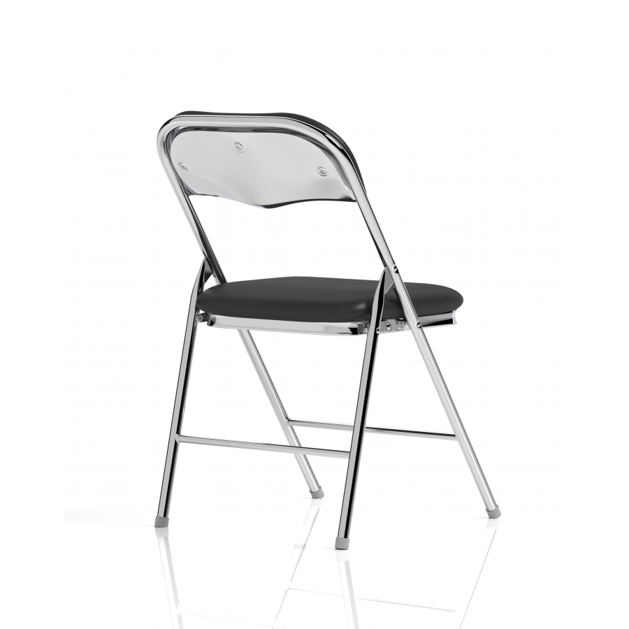 Sicily Black Polyurethane Folding Chair