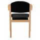 Galston Wooden Frame Stackable Arm Chair