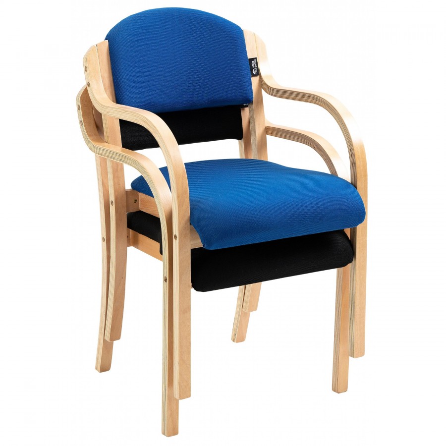 Galston Wooden Frame Stackable Arm Chair